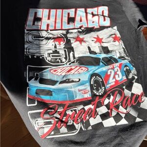 NASCAR Chicago Street Race Weekend T-Shirt Black 100% Cotton- Size XL Youth
